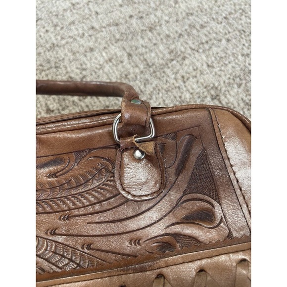 Force Ten Vintage Leather Hand Tooled Handbag - Picture 8 of 8